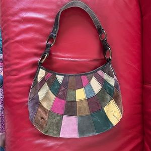 Lucky Brand Multicolor Boho
Suede Patchwork Large...